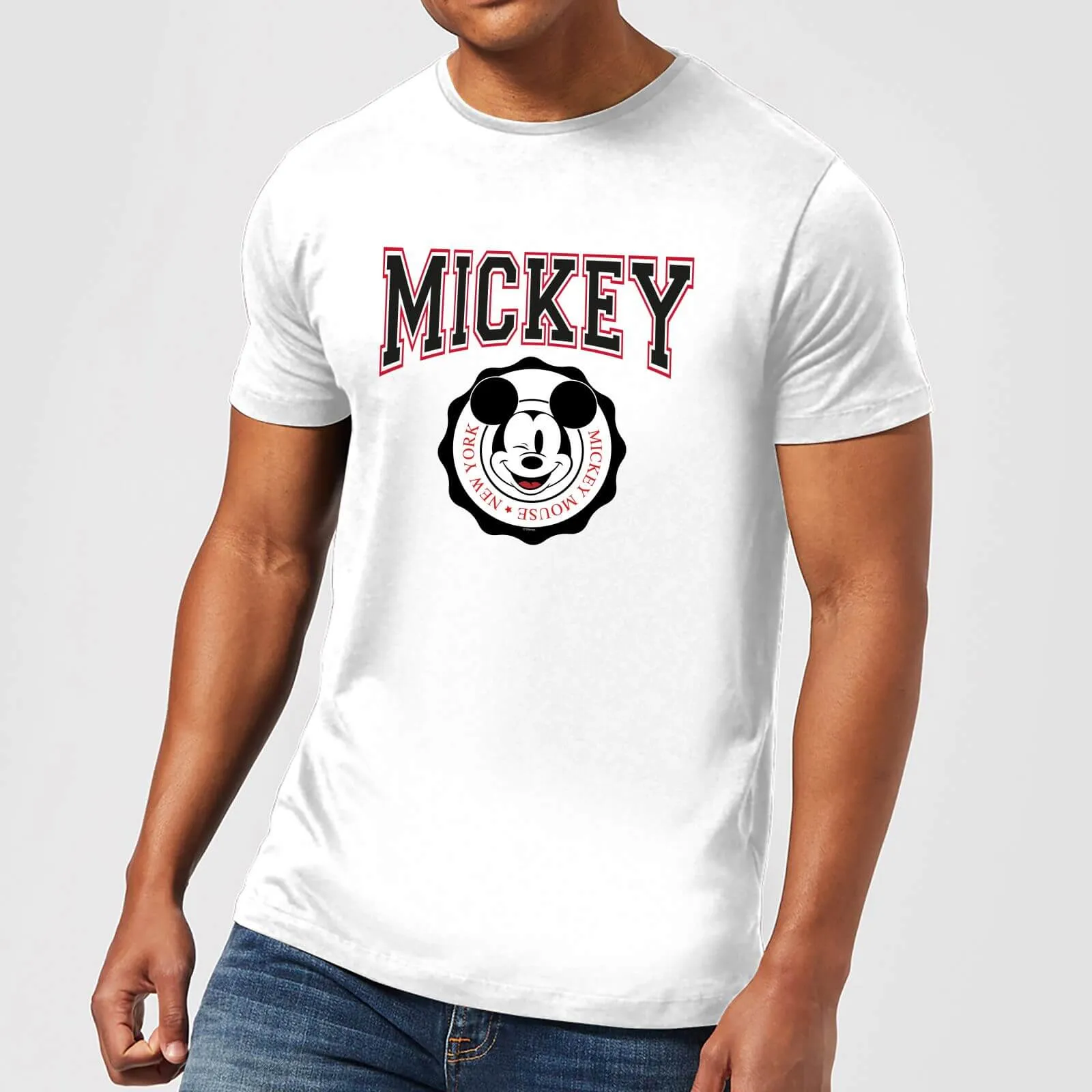  Mickey New York Men's T-Shirt - White - 5XL