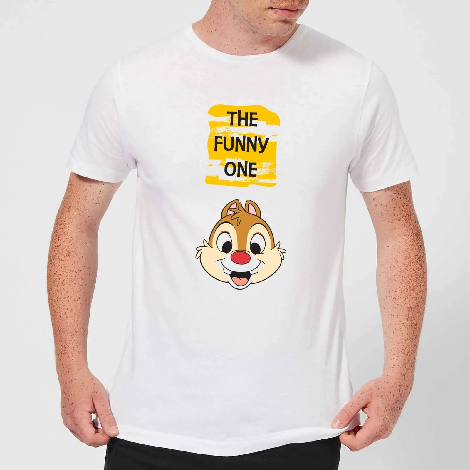  Chip 'N' Dale The Funny One Men's T-Shirt - White - 5XL