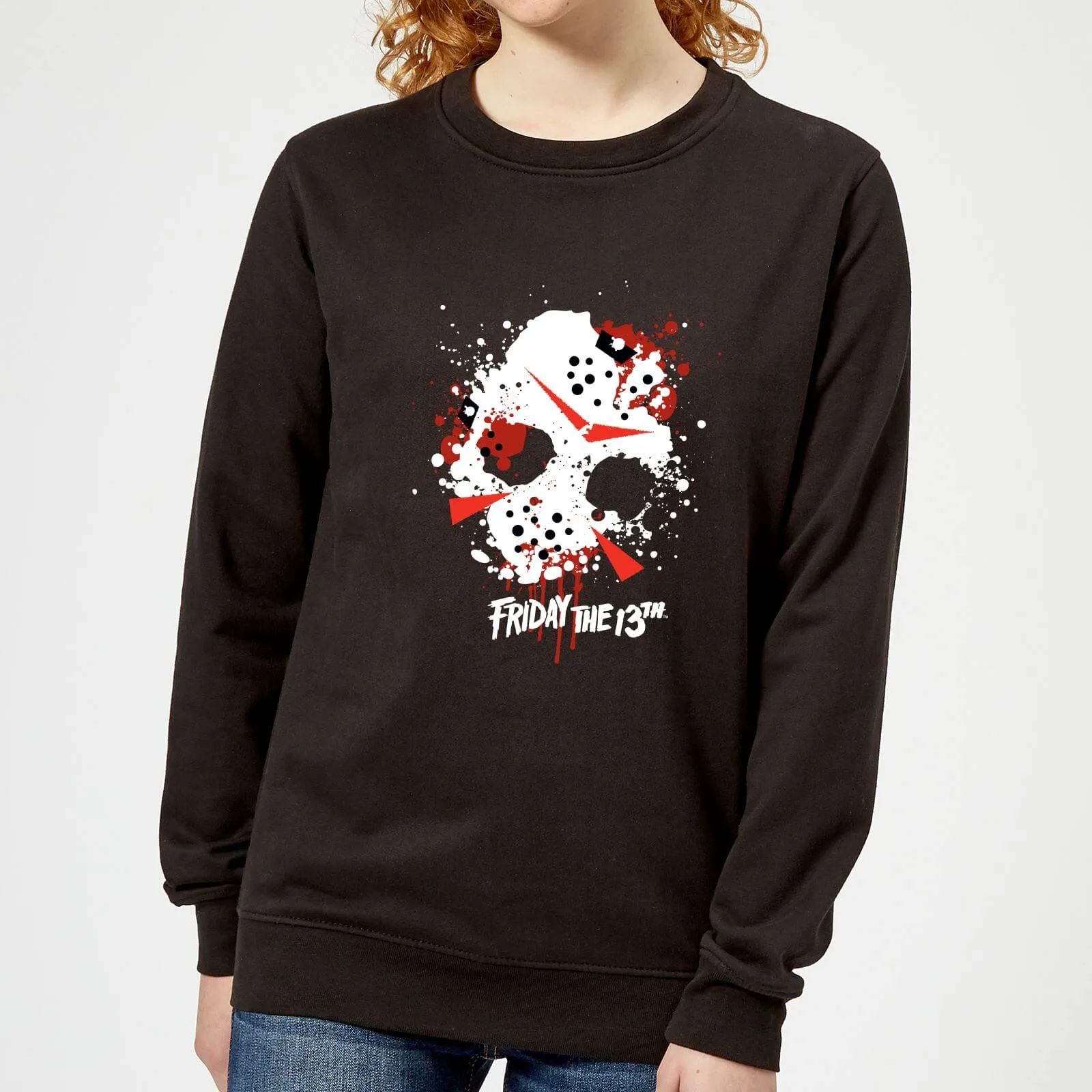 Friday the 13th Mask Splatter Women's Sweatshirt - Black - 5XL - Nero