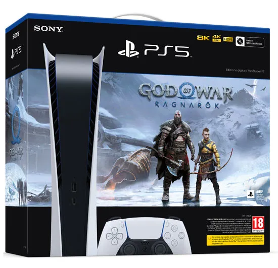 Sony PlayStation 5 Digital Edition + God of War Ragnarok (Digitale)