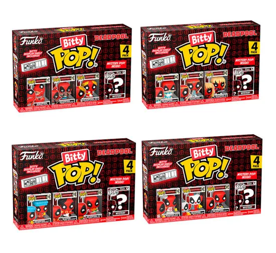 Funko Funko Bitty Bop! 4 Pack - Deadpool (Marvel - Assortito)