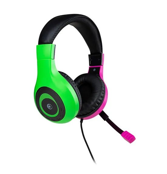 BigBen Interactive Headset BigBen - Wired Stereo V1 (Rosa e Verde)