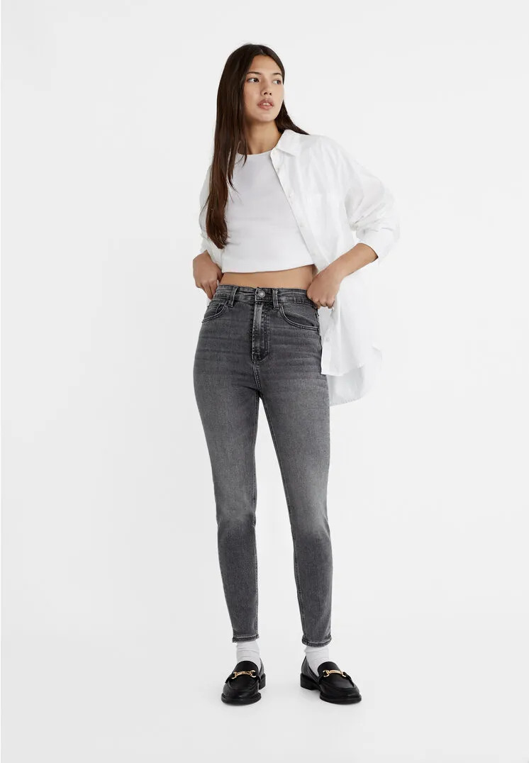  1450 Jeans skinny super high waist  Grigio 42