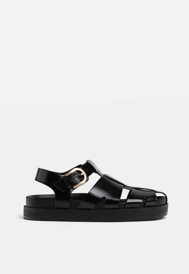  Sandali flatform  NERO  38