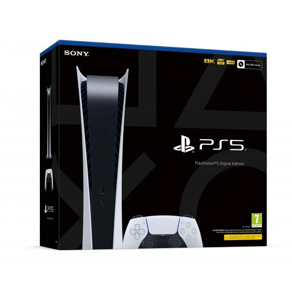 Sony CONSOLE PLAYSTATION 5 PS5 825GB DIGITAL EDITION NERO/BIANCO 0711719425793