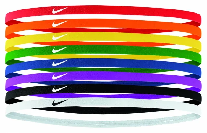 Nike - Set 8 pz di Fascette per Capelli Arcobaleno