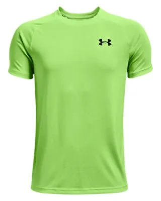 Maglia a manica corta  Tech™ 2.0 da ragazzo Quirky Lime / Nero YLG