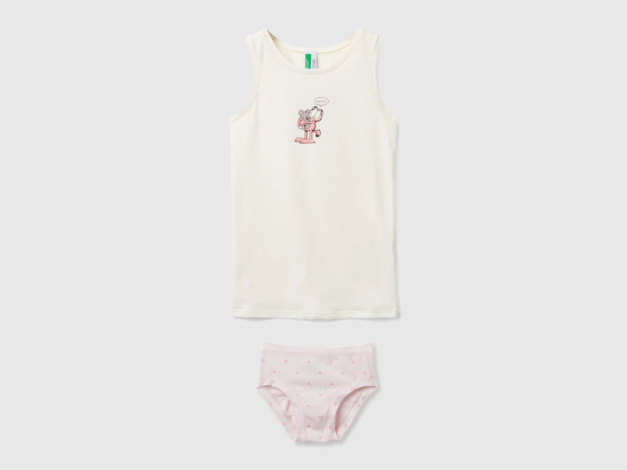 Benetton, Set Slip E Canotta Garfield ©2024 By Paws, Inc., Multicolore, Bambini