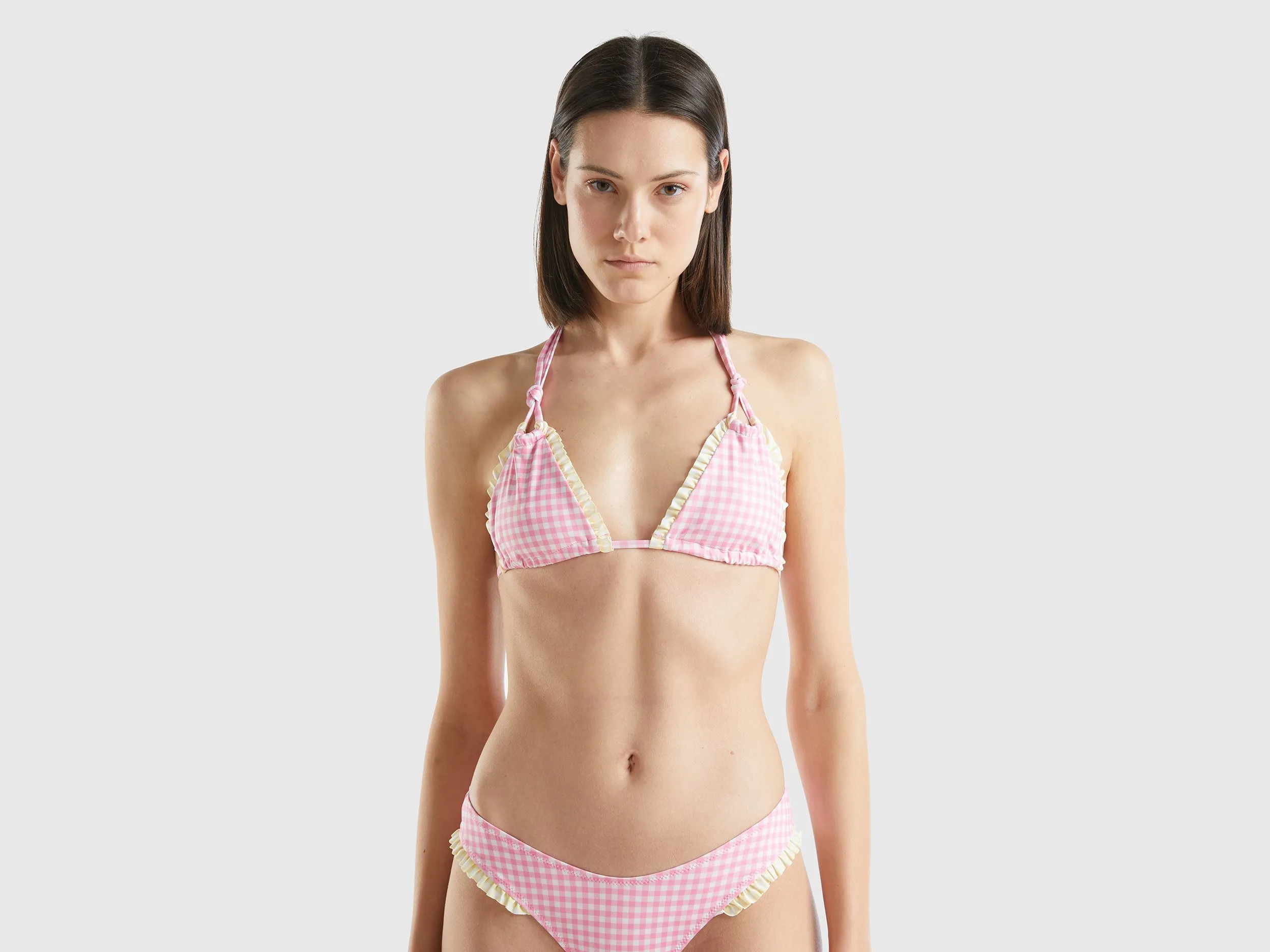 Benetton, Triangolo Mare Vichy, Rosa, Donna