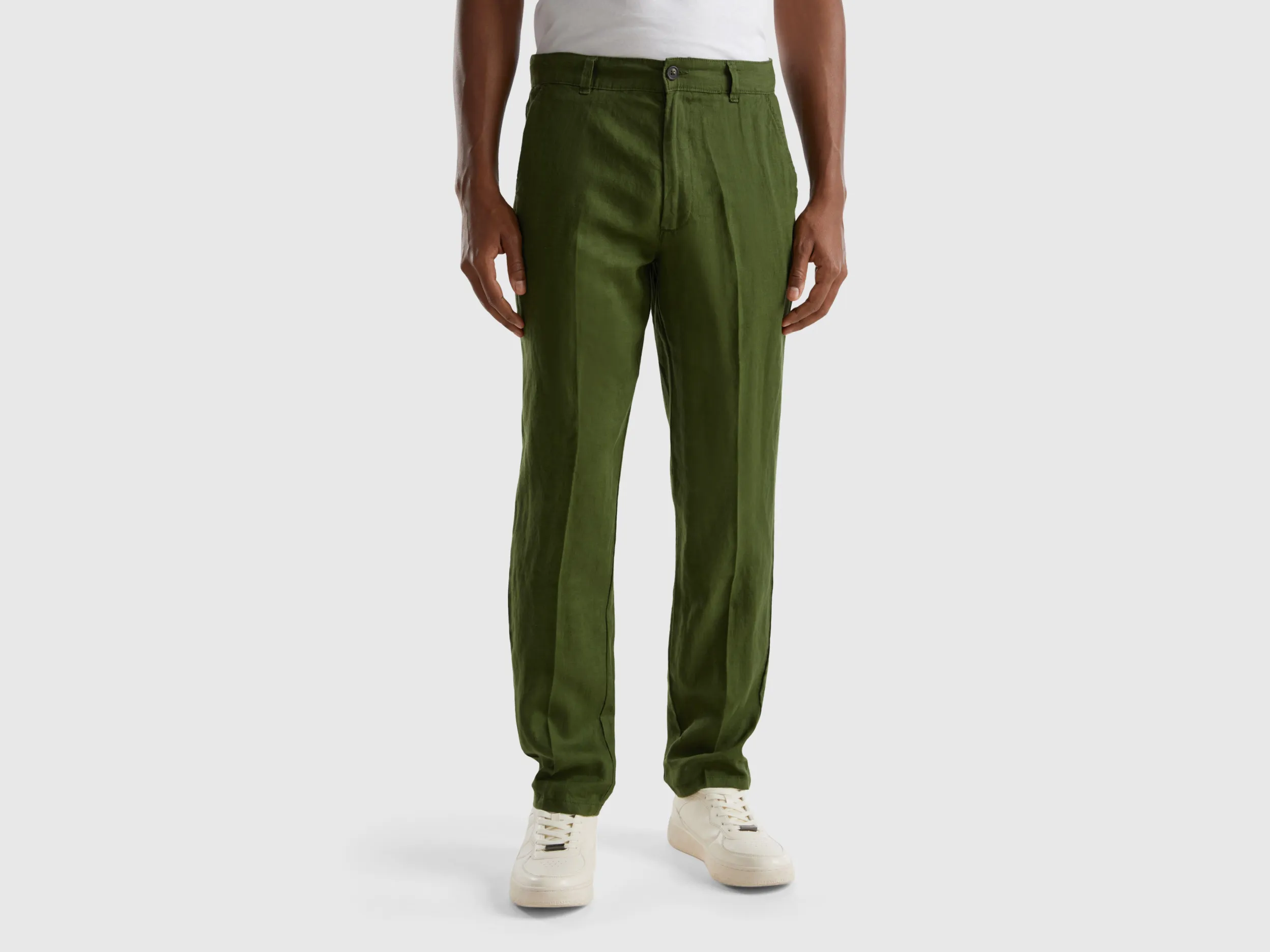 Benetton, Chino In Puro Lino, , Uomo