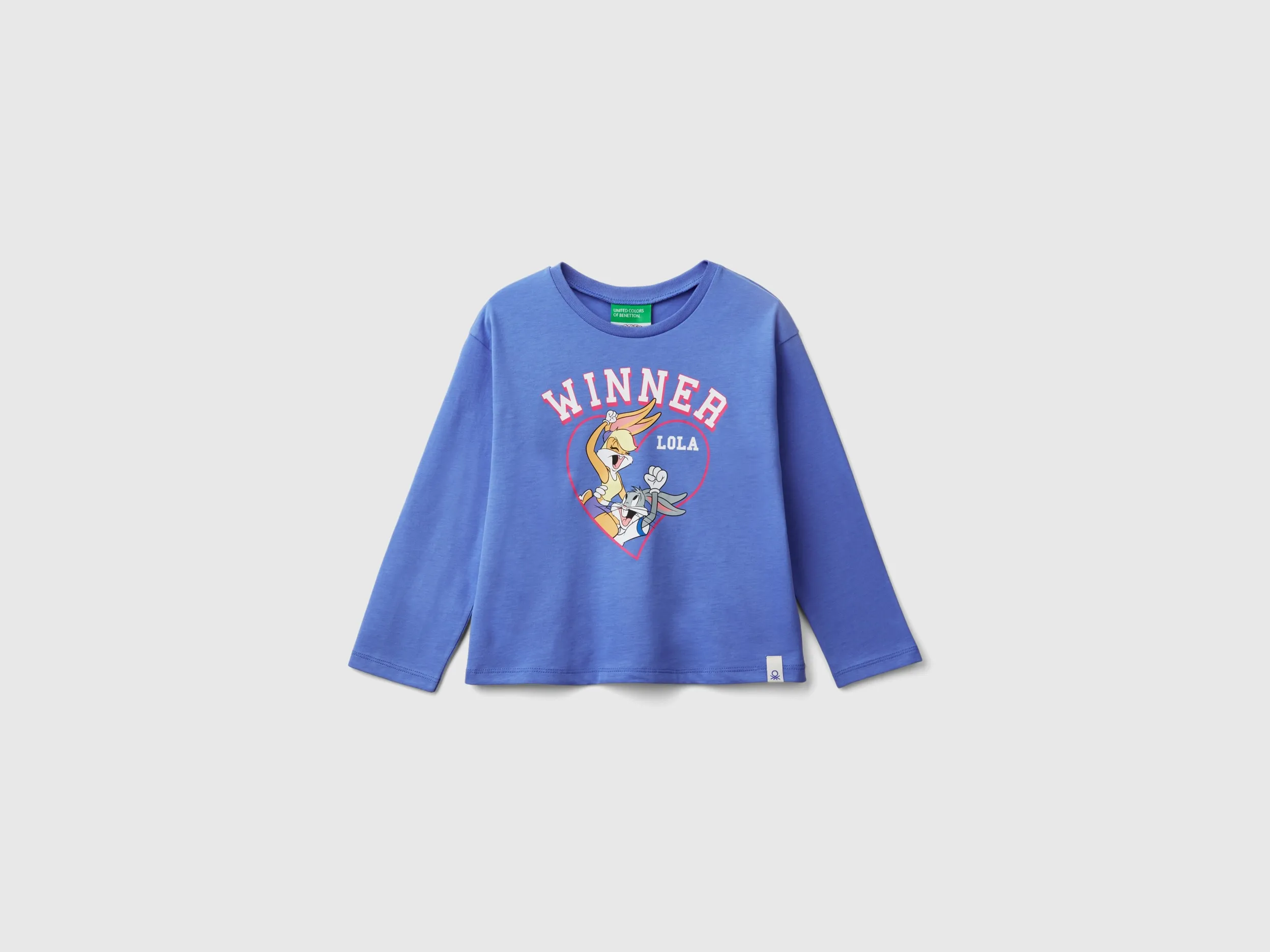 Benetton, T-shirt ©looney Tunes In Caldo Cotone Bio, Pervinca, Bambini