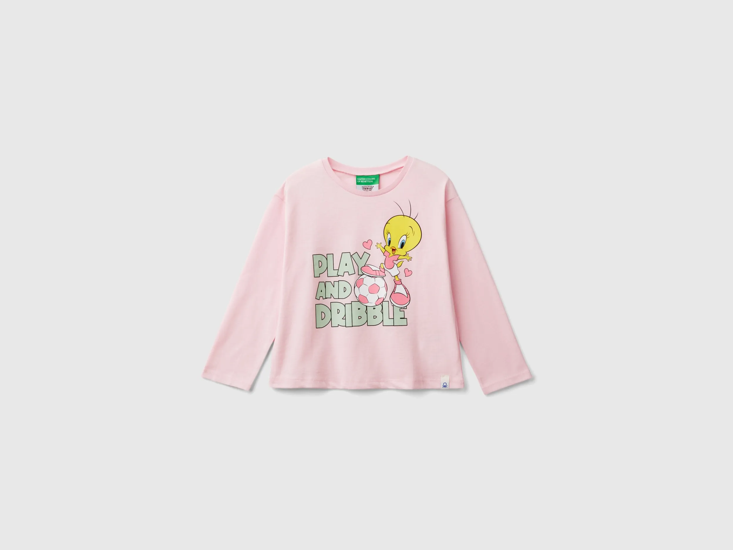 Benetton, T-shirt ©looney Tunes In Caldo Cotone Bio, Rosa, Bambini