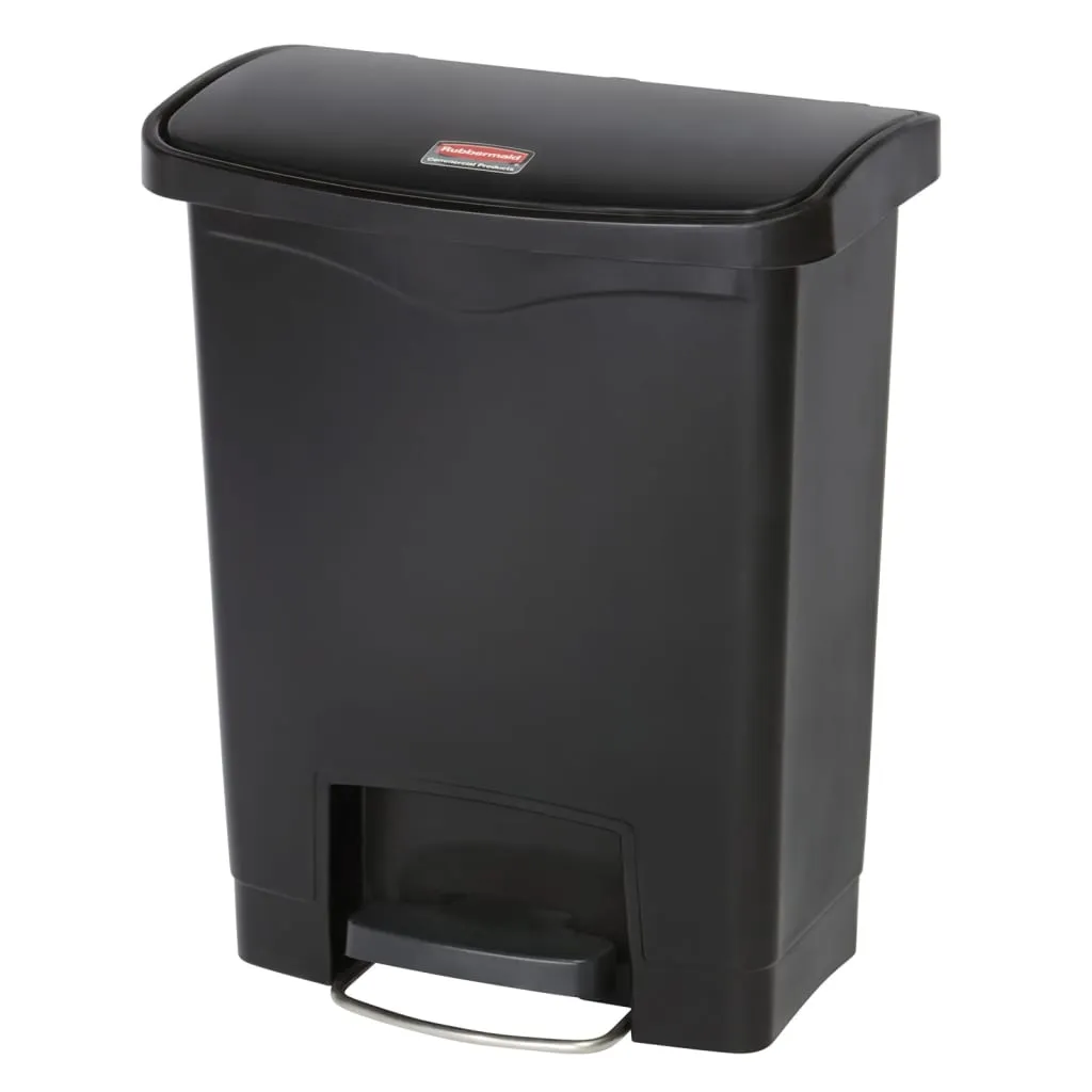 Rubbermaid Contenitore a Pedale Slim Jim 30 L Nero