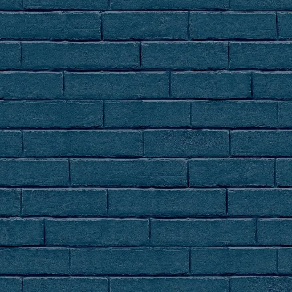Noordwand Good Vibes Carta da Parati Brick Wall Blu