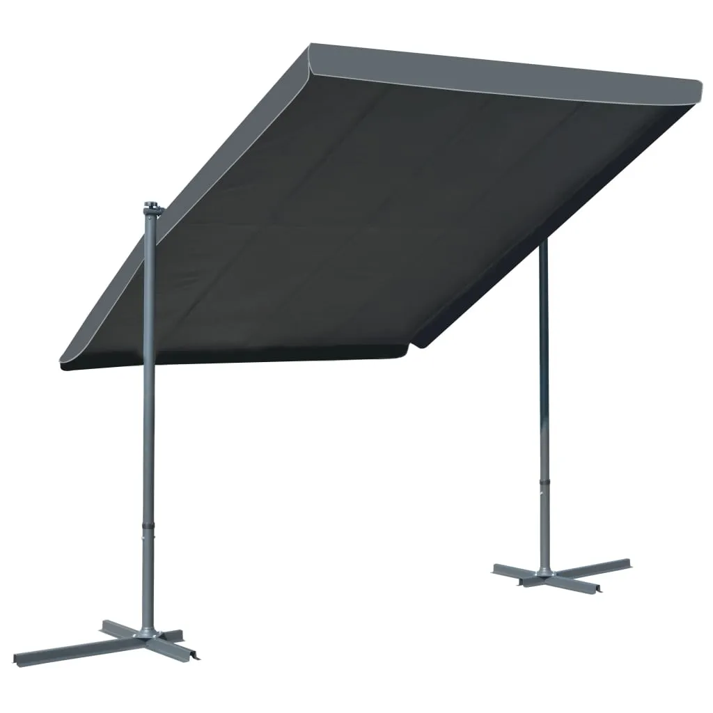 vidaXL Gazebo con Tetto Retrattile Inclinabile 350x253x196cm Antracite