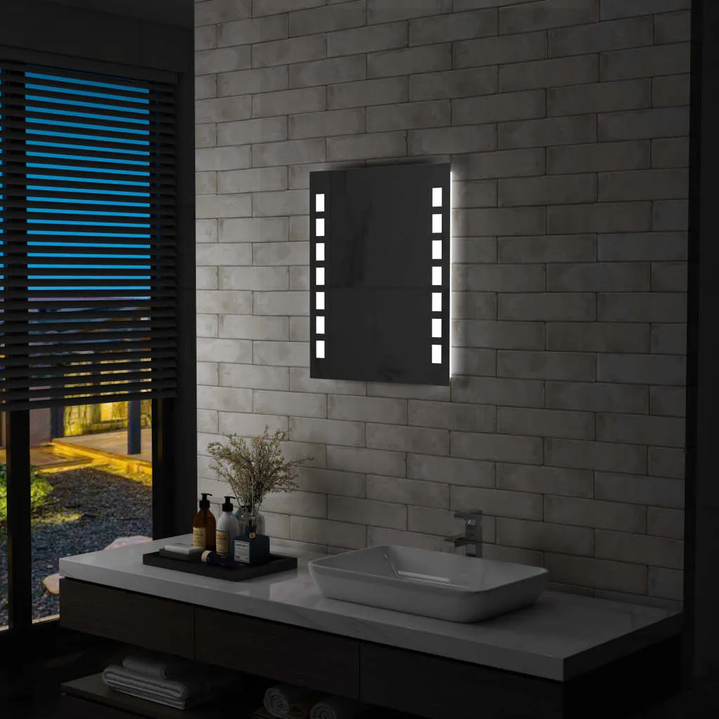 vidaXL Specchio da Parete a LED per Bagno 50x60 cm