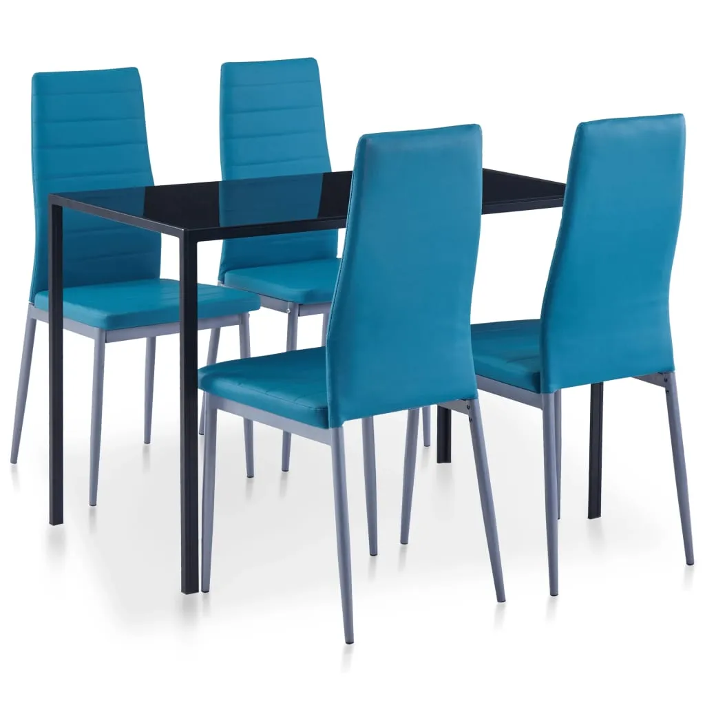 vidaXL Set da Pranzo 5 pz Blu