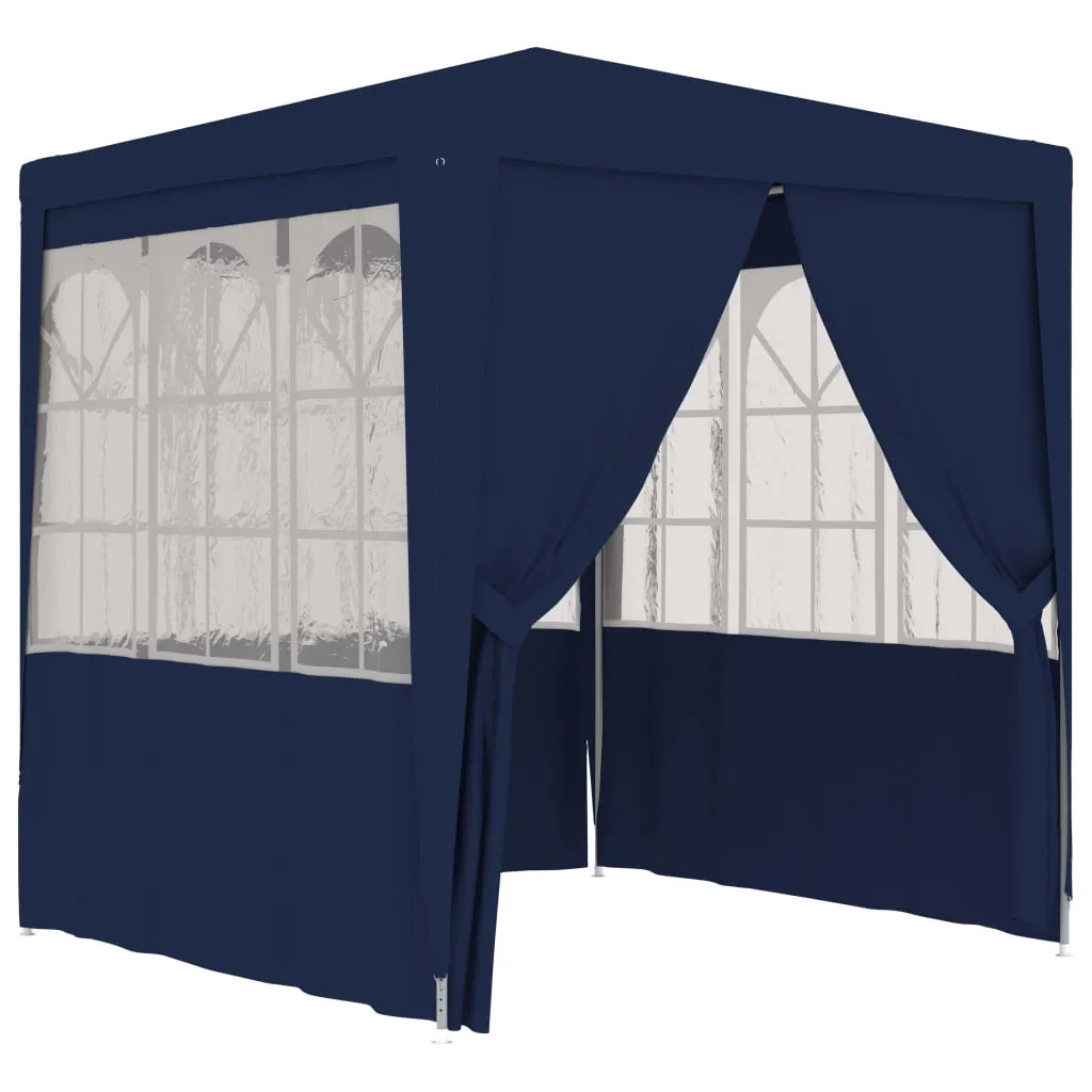 vidaXL Gazebo Professionale con Pareti 2,5x2,5 m Blu 90 g/m²