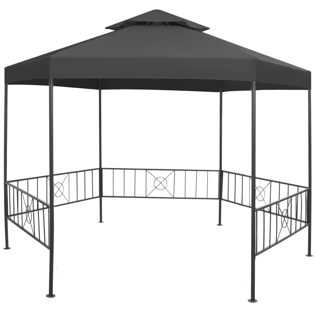 vidaXL Gazebo da Giardino 323x275x265 cm Antracite