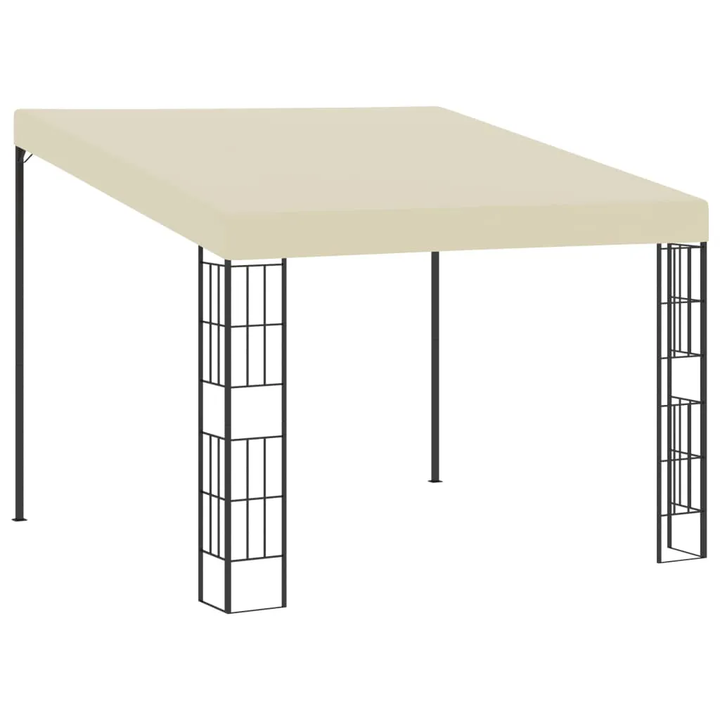 vidaXL Gazebo a Parete 3x3 m Crema in Tessuto