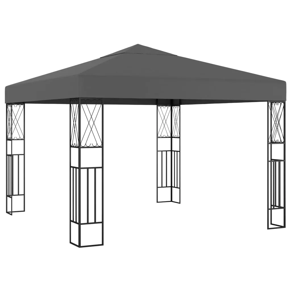 vidaXL Gazebo 3x3 m Antracite in Tessuto