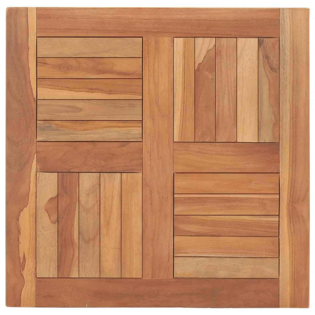 vidaXL Piano del Tavolo in Legno Massello di Teak 60x60x2,5 cm