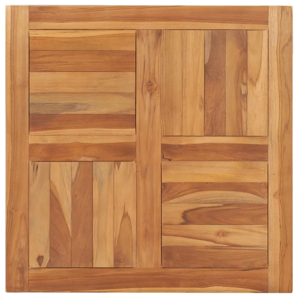 vidaXL Piano del Tavolo in Legno Massello di Teak 70x70x2,5 cm