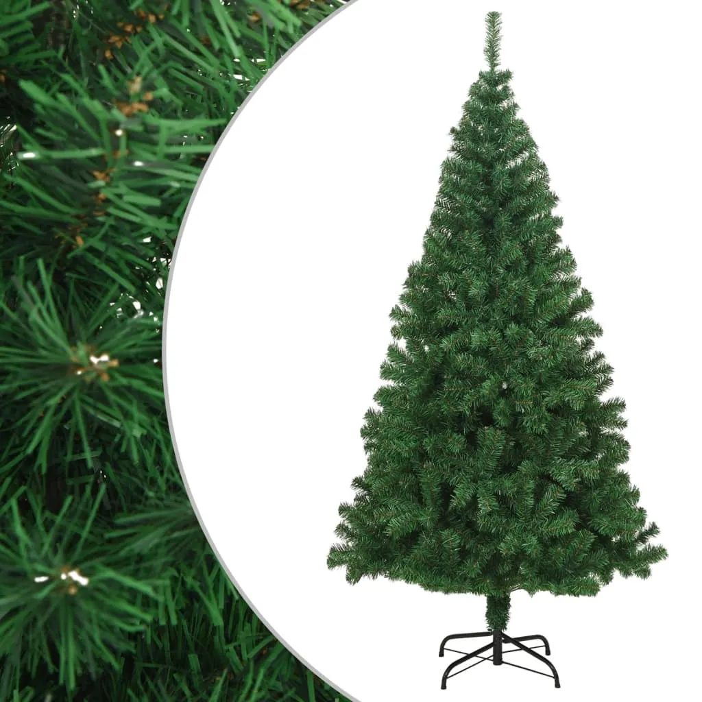 vidaXL Albero di Natale Artificiale con Rami Folti Verde 180 cm PVC