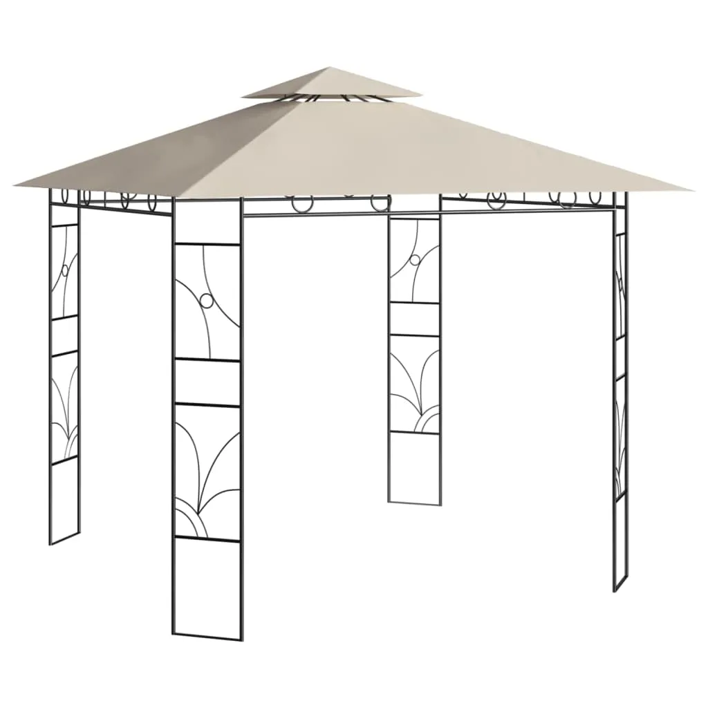 vidaXL Gazebo 3x3x2,7 m Crema 160 g/m²