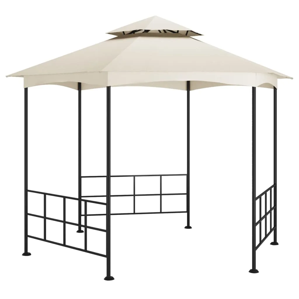 vidaXL Gazebo con Pareti Laterali 3,1x2,7 m Crema