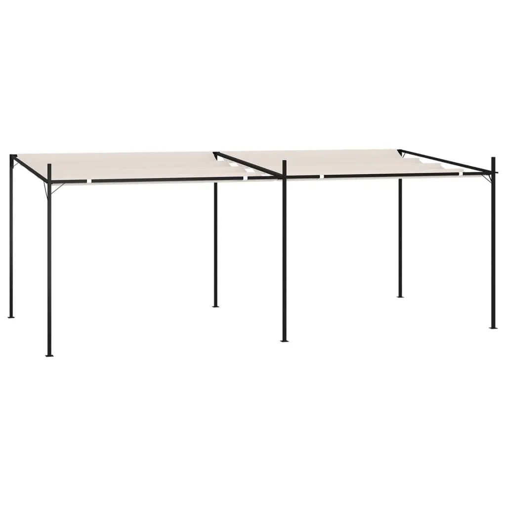 vidaXL Gazebo con Tetto Retrattile 600x300x233 cm Crema