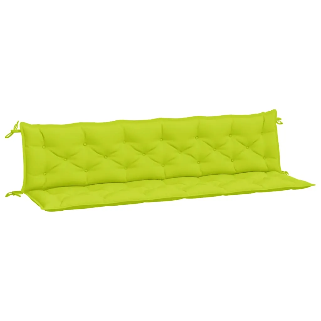 vidaXL Cuscino per Panca Verde Brillante 200 cm in Tessuto Oxford