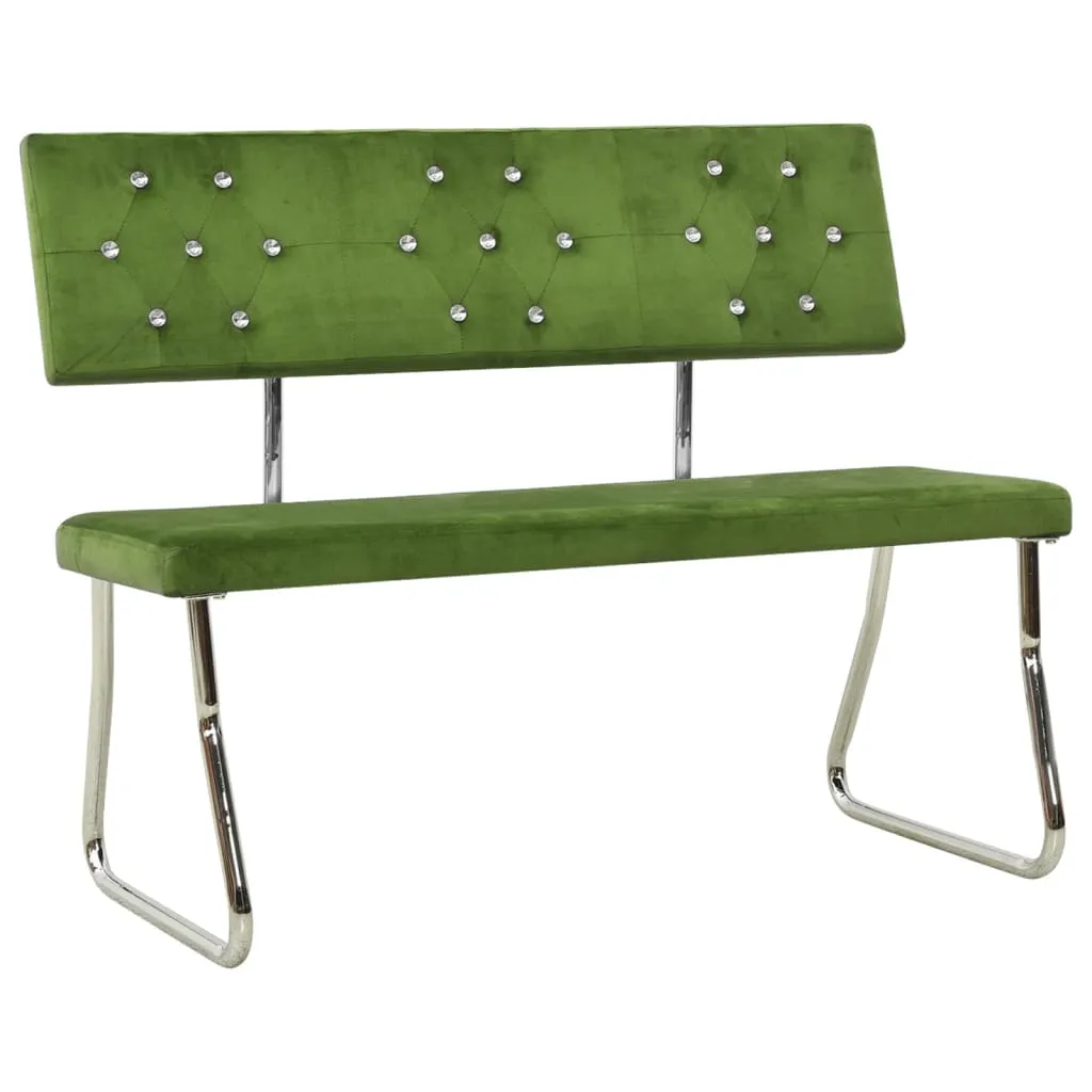 vidaXL Panca 110 cm in Velluto Verde Chiaro