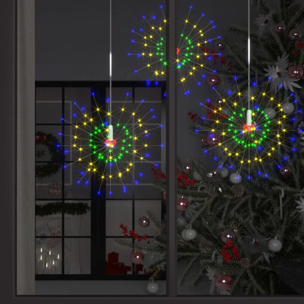 vidaXL Luce di Natale Fuochi Artificio Multicolore 20 cm 140 LED