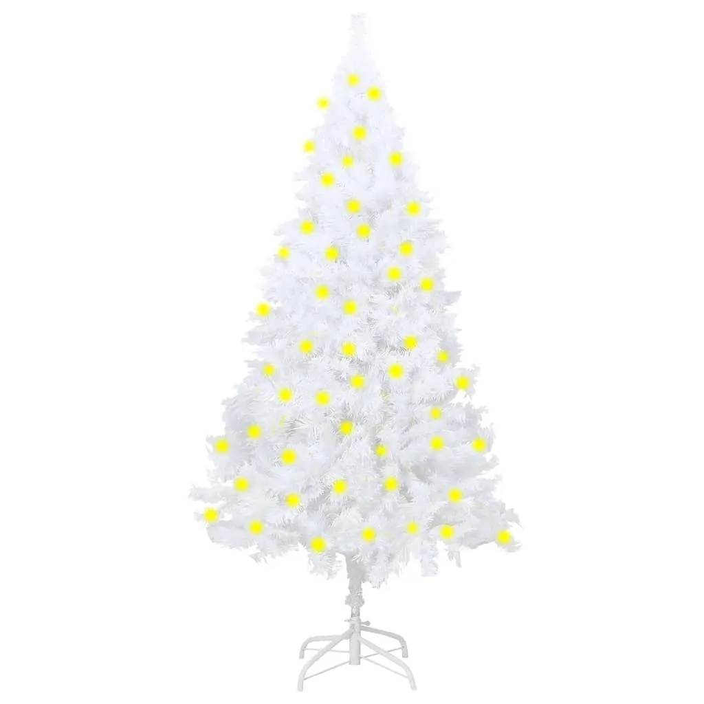 vidaXL Albero di Natale Artificiale con LED Rami Folti Bianco 150 cm