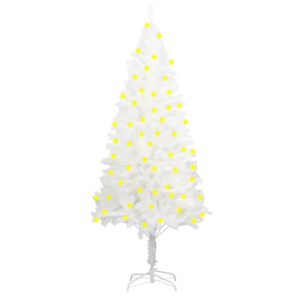 vidaXL Albero Natale Artificiale con LED Bianco 150 cm