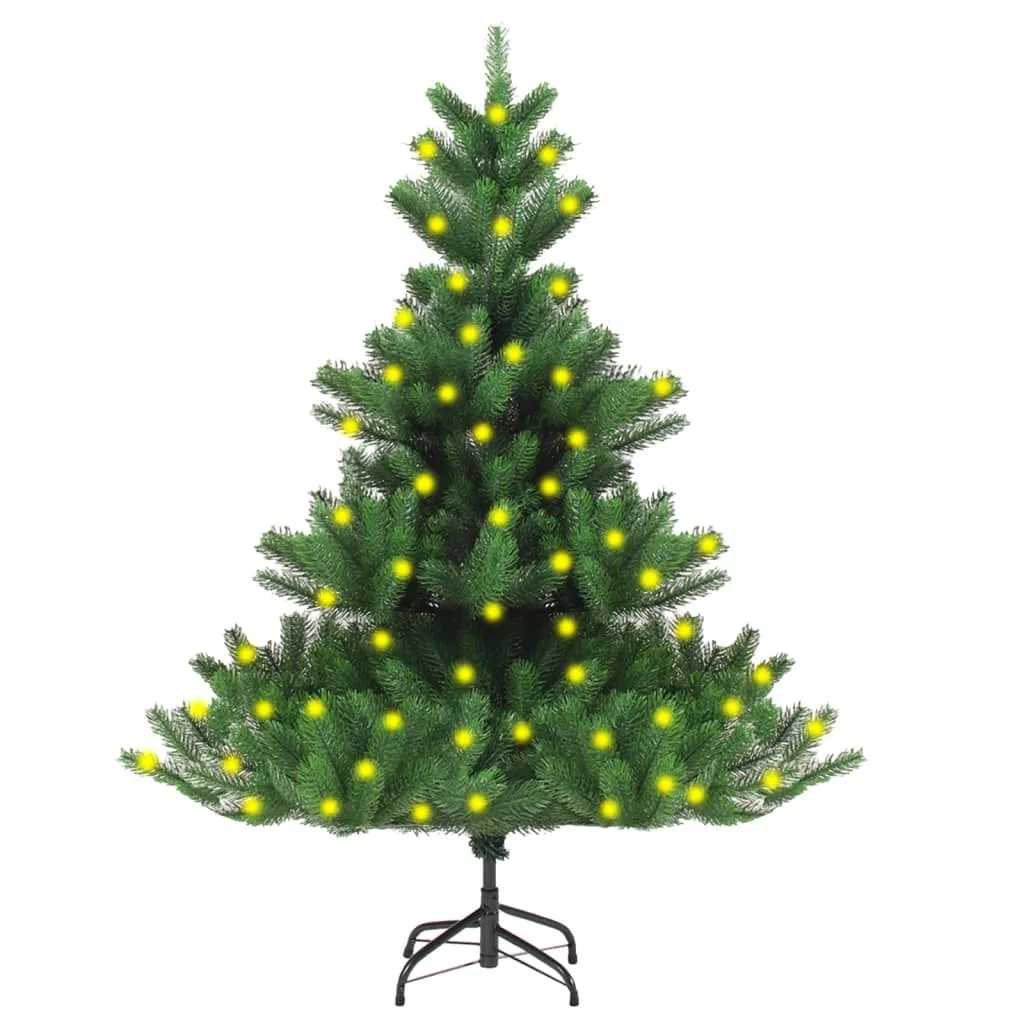 vidaXL Albero di Natale Artificiale Abete Nordmann con LED Verde 180cm