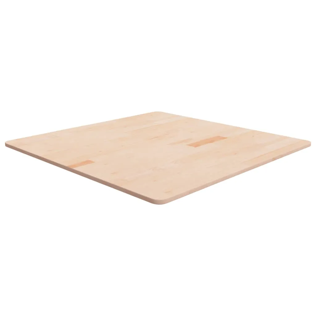 vidaXL Piano Tavolo Quadrato 90x90x1,5 cm Massello Rovere Non Trattato