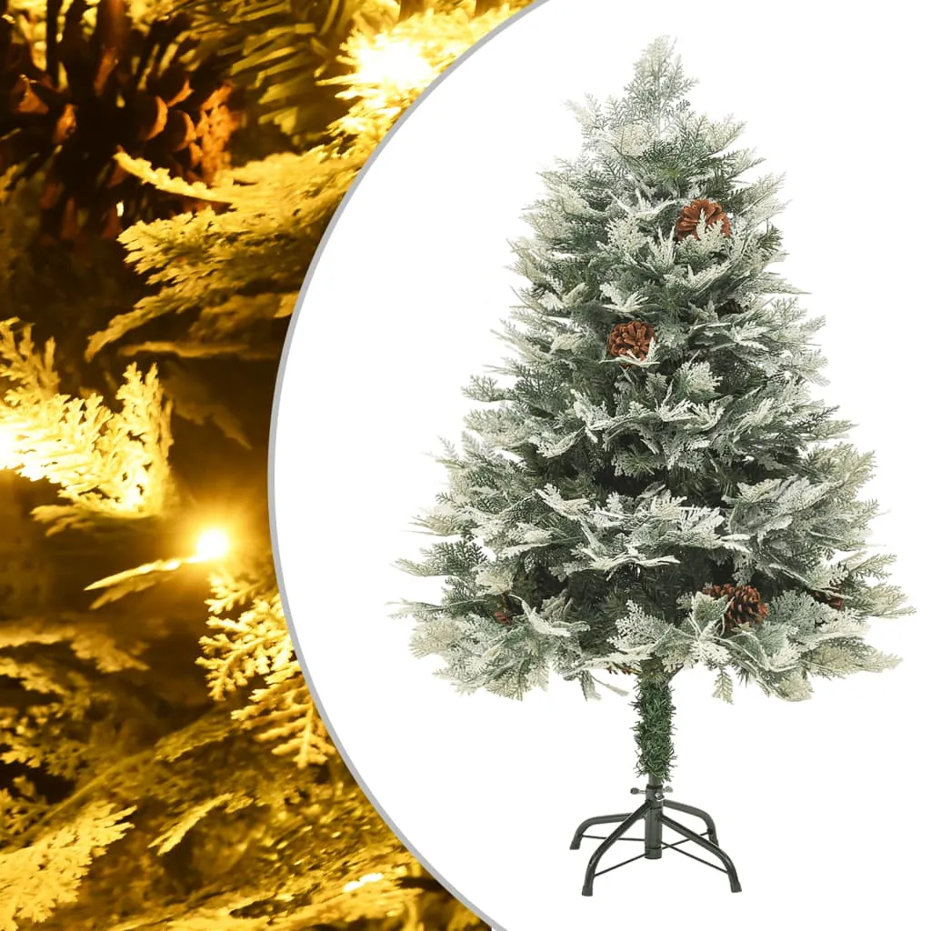 vidaXL Albero di Natale con LED e Pigne Verde 150 cm in PVC e PE