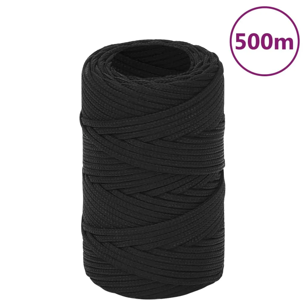 vidaXL Corda Nautica Completamente Nera 2 mm 500 m in Polipropilene