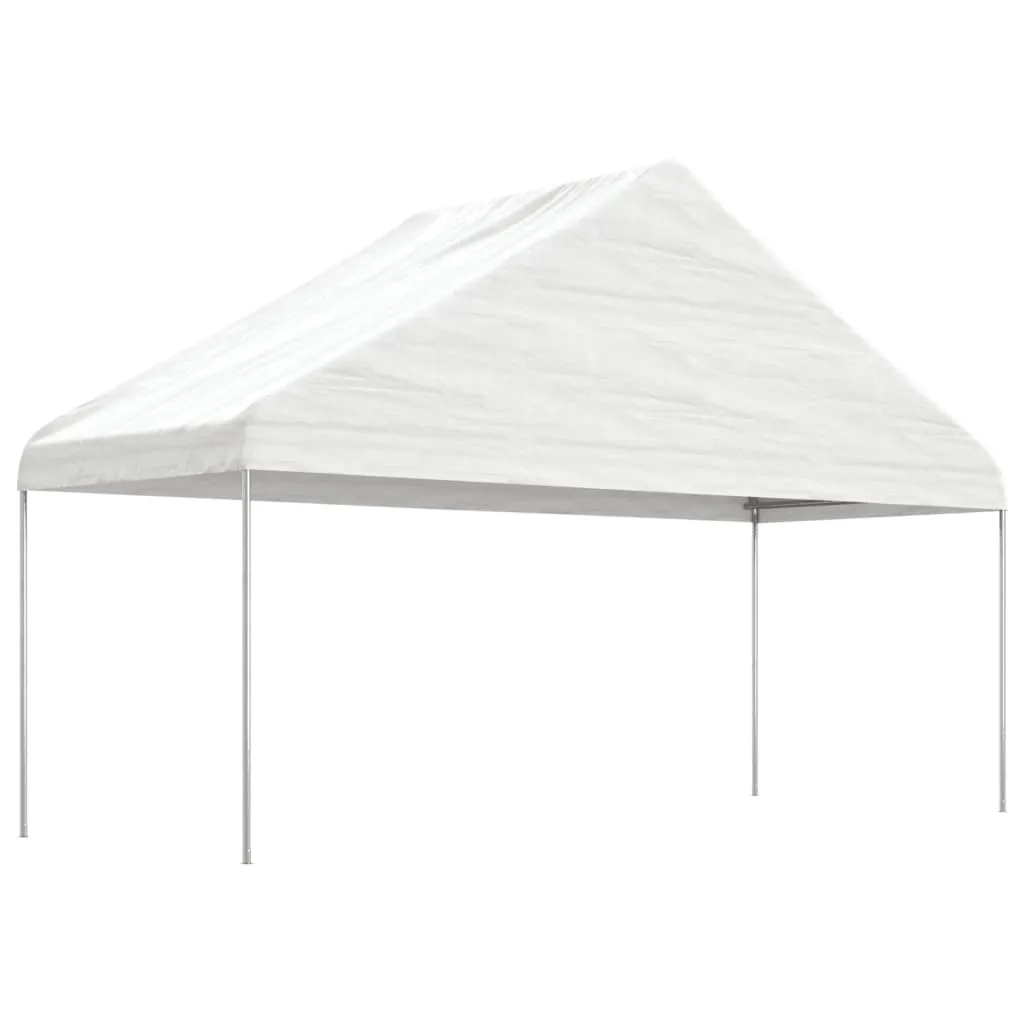 vidaXL Gazebo con Tetto Bianco 5,88x2,23x3,75 m in Polietilene