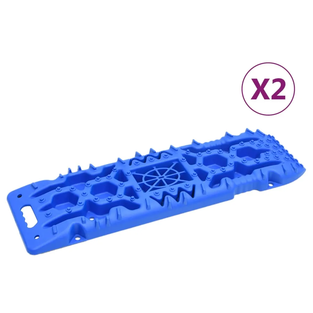 vidaXL Tavole di Trazione 2 pz Blu 107x31x7 cm Nylon