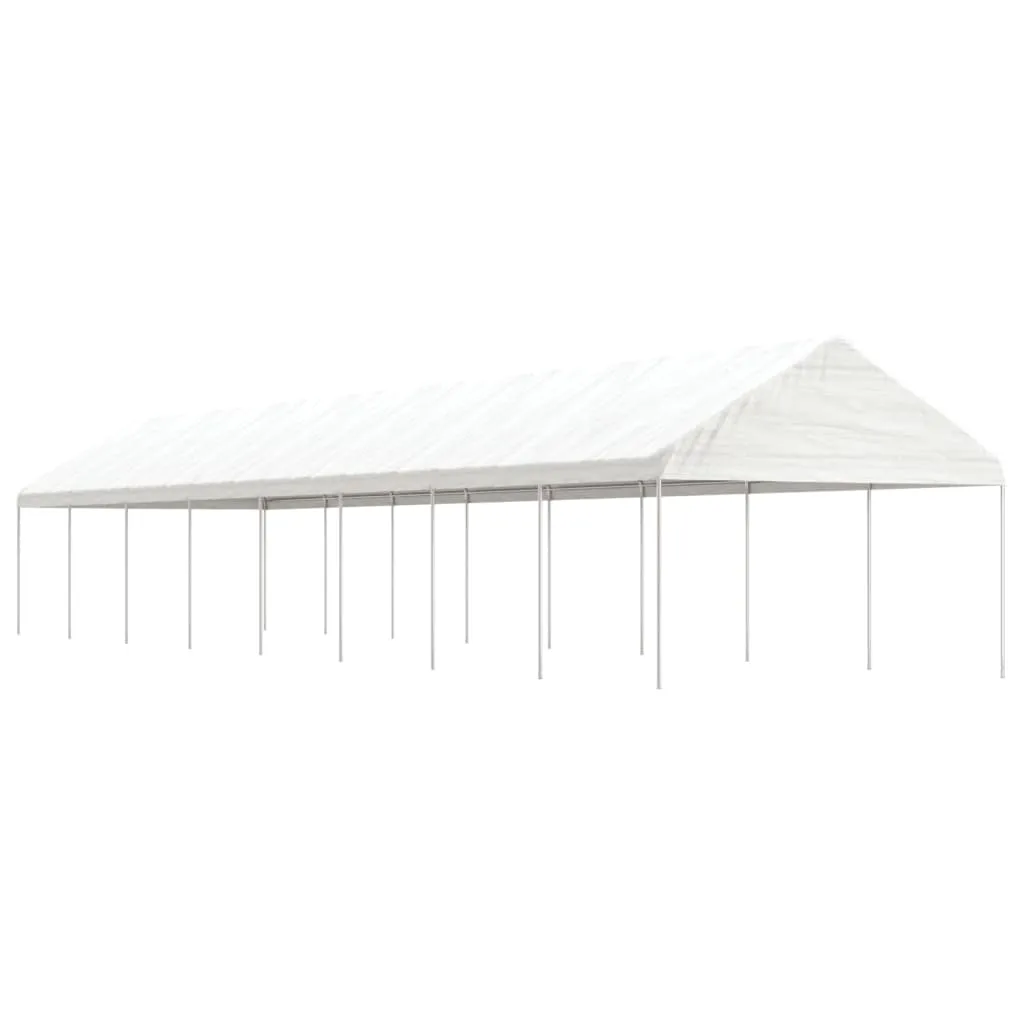 vidaXL Gazebo con Tetto Bianco 17,84x4,08x3,22 m in Polietilene