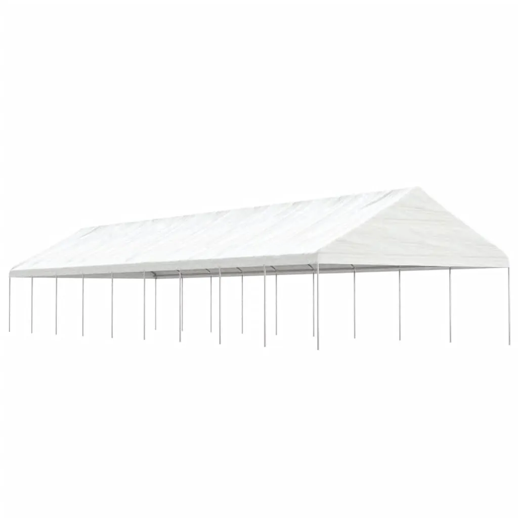 vidaXL Gazebo con Tetto Bianco 20,07x5,88x3,75 m in Polietilene