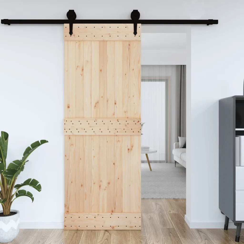 vidaXL Porta per Granaio 85x210 cm in Legno Massello di Pino