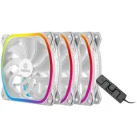 SquA RGB White Case per computer Ventilatore 12 cm Bianco