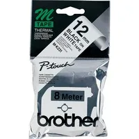 Labelling Tape - 12mm, Black/White, Blister nastro per etichettatrice M