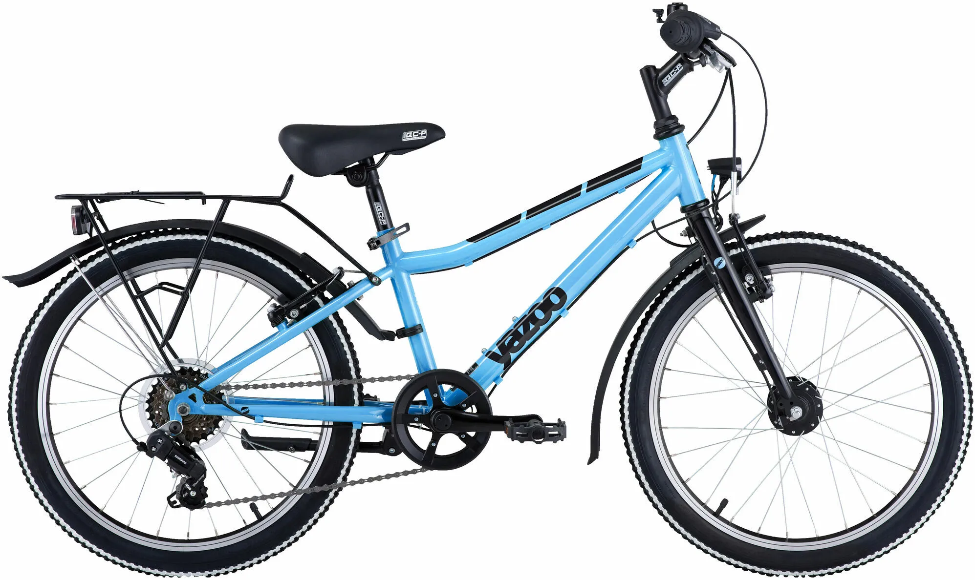 Yazoo Devil 2.0, cambio a deragliatore a 6 velocità, bici per bambini, diamante, modello 2022, 20 pollici 28 cm cielo blu