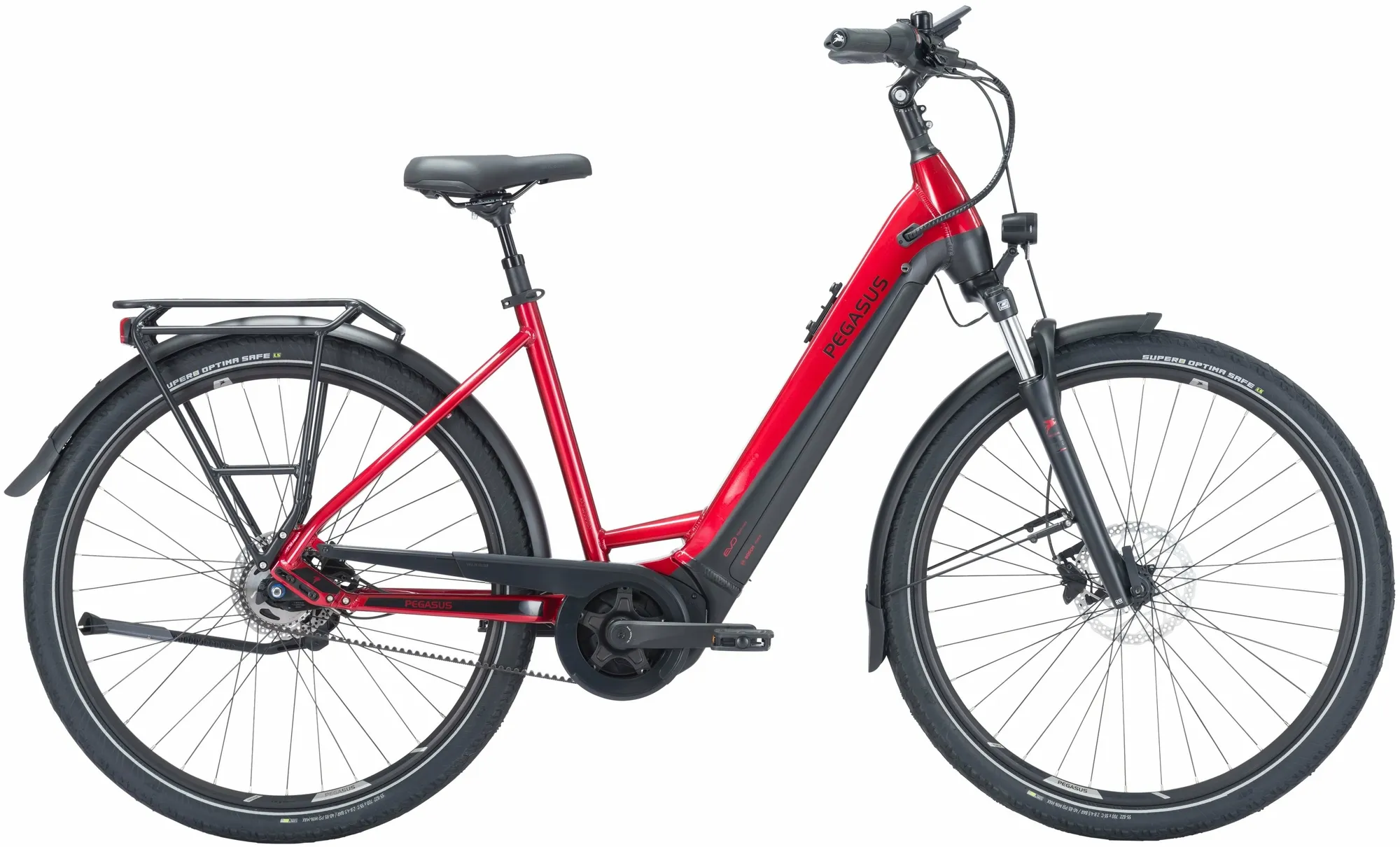 Cintura  Premio Evo 5F (625 Wh), cambio al mozzo a 5 marce, bici da donna, Wave, modello 2024, 28 pollici 50 cm rosso iper