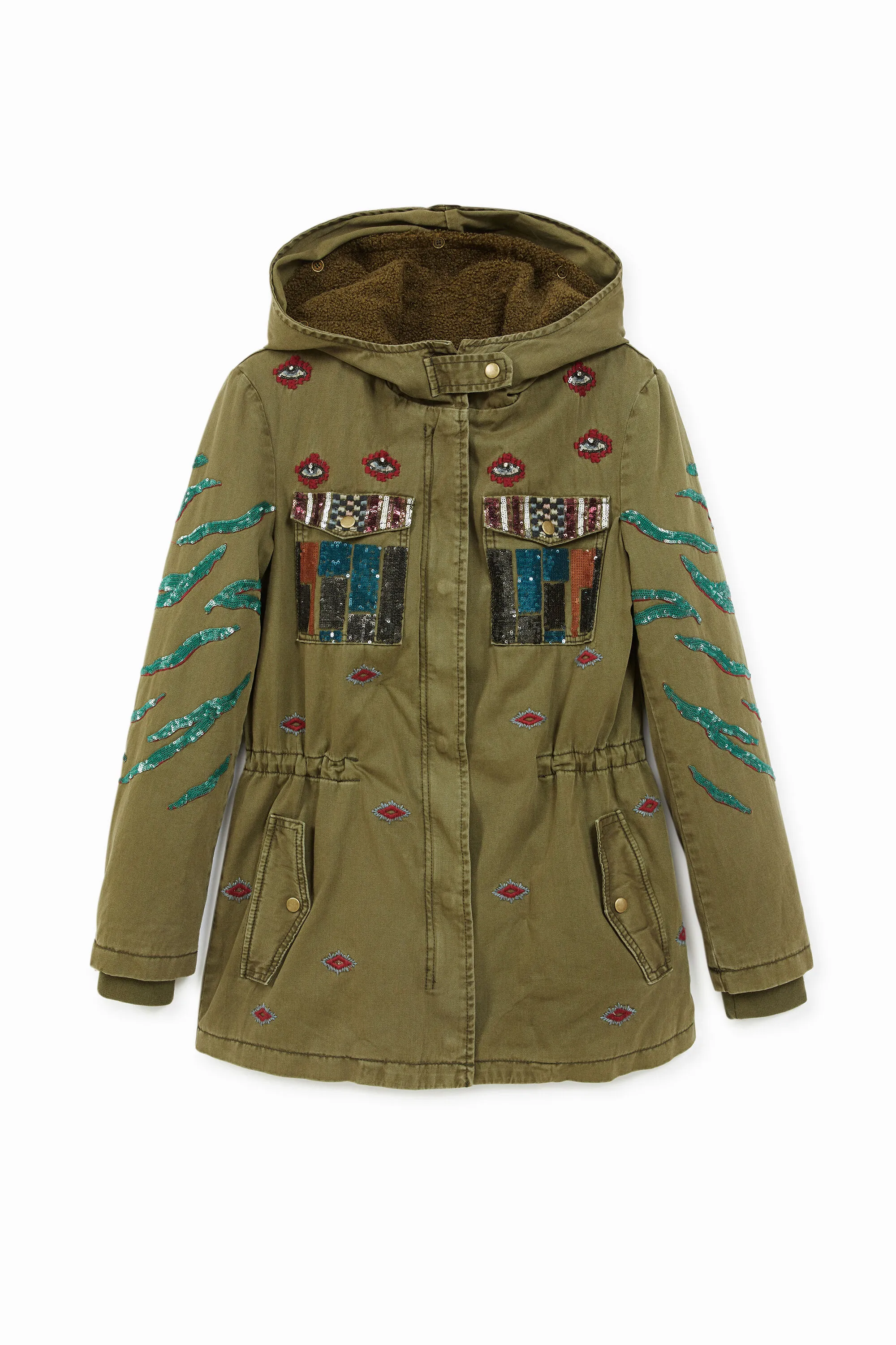 Parka militare cappuccio